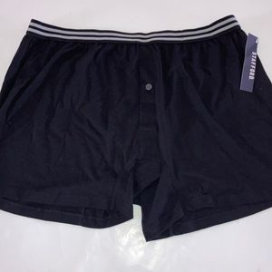 Men’s Black STAFFORD Slim Fit Button Fly Striped Waistband Boxer L 36-38 New